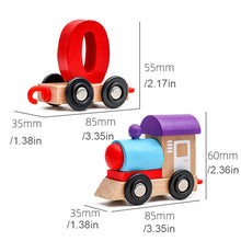 Load image into Gallery viewer, Digital magnetisk togpuslespill med lekebil i tre