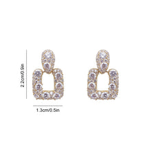 Load image into Gallery viewer, Moissanite Diamond Square Earrings