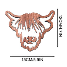 Load image into Gallery viewer, Wooden Highland Cow Coasters