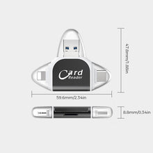 Load image into Gallery viewer, Multi-Port 4 i 1 Universal SD TF-kortleser