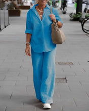 Load image into Gallery viewer, Cotton And Linen Shirt Suit