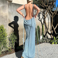 Load image into Gallery viewer, Backless Maxi Dress