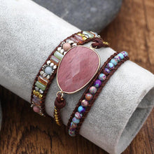 Load image into Gallery viewer, Handmade Natural Stone Wrap Bracelet