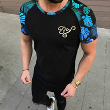 Load image into Gallery viewer, Men's Fashion Sports Fitness Color Matching Short-sleeved T-shirt