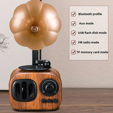 Load image into Gallery viewer, Retro Wooden Phonograph Bluetooth Speaker