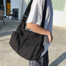 Load image into Gallery viewer, Canvas Solid Color Messenger Bag