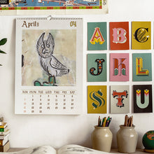 Load image into Gallery viewer, Weird Medieval Owl Calendar 2024