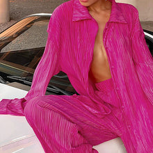 Load image into Gallery viewer, Women's Elegant Pleated Two-Piece Set