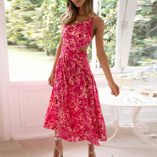 Load image into Gallery viewer, Sleeveless Backless Hemline Open Dress