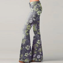 Load image into Gallery viewer, Women's Stylish Floral Print Flared Pants