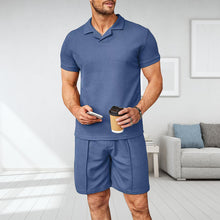 Load image into Gallery viewer, Men's V Neck Summer Casual Set