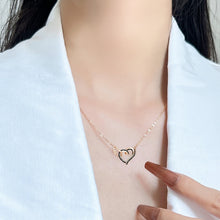 Load image into Gallery viewer, I’ll Hold You in My Heart Until I Can Hold You in Heaven Black Diamond Necklace