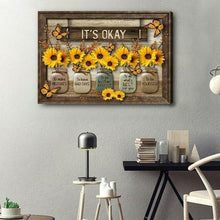 Load image into Gallery viewer, Sommerfugl Solsikker Vegg Art