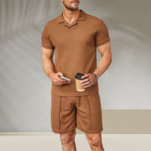 Load image into Gallery viewer, Men's V Neck Summer Casual Set