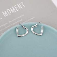 Load image into Gallery viewer, HEART HOOP EARRINGS