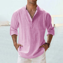 Load image into Gallery viewer, Men's Cotton Linen Casual Shirt