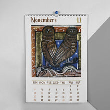 Load image into Gallery viewer, Weird Medieval Owl Calendar 2024
