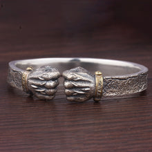 Load image into Gallery viewer, Sterling Silver Power Fist Bracelet