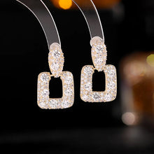 Load image into Gallery viewer, Moissanite Diamond Square Earrings