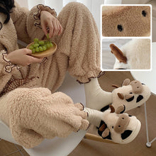 Load image into Gallery viewer, Cute Cow Plush Slippers