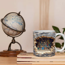 Load image into Gallery viewer, 3D Bookshelves Hole In A Wall Mug