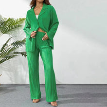 Load image into Gallery viewer, Women's Elegant Pleated Two-Piece Set