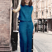 Load image into Gallery viewer, Solid Color Sleeveless Casual Suit