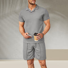Load image into Gallery viewer, Men's V Neck Summer Casual Set