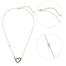 Load image into Gallery viewer, I’ll Hold You in My Heart Until I Can Hold You in Heaven Black Diamond Necklace