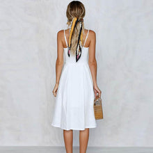 Load image into Gallery viewer, Strap Knitted Front Cutout Button Dress