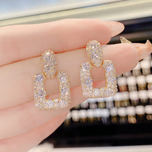 Load image into Gallery viewer, Moissanite Diamond Square Earrings