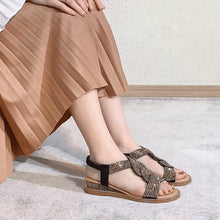 Load image into Gallery viewer, Anti-Skid Soft Sole Rhinestone Wedge Heel Shoes