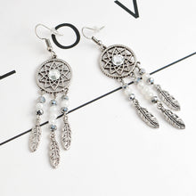 Load image into Gallery viewer, Dreamcatcher Crystal Earrings