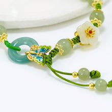 Load image into Gallery viewer, Butterfly Natural Emerald Jade Stone Bracelet