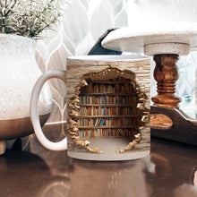 Load image into Gallery viewer, 3D Bookshelves Hole In A Wall Mug