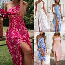 Load image into Gallery viewer, Sleeveless Backless Hemline Open Dress