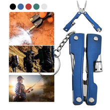 Load image into Gallery viewer, Mini Foldable Outdoor Stainless Steel Pliers with Flashlight