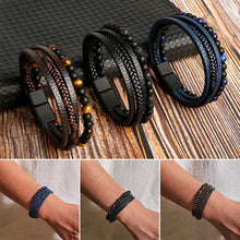 Load image into Gallery viewer, Natural Obsidian Magnetic Buckle Bracelet