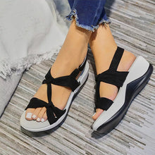 Load image into Gallery viewer, Women's Plain Fishmouth Platform Sandals