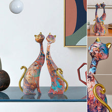 Load image into Gallery viewer, Painted Cat Statue Ornament