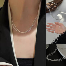 Load image into Gallery viewer, Soft Silver Chain Tassel Necklace