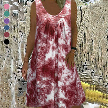 Load image into Gallery viewer, Women's Sleeveless Casual Printed Pocket Dress
