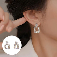 Load image into Gallery viewer, Moissanite Diamond Square Earrings