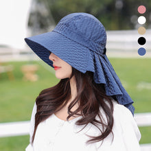 Load image into Gallery viewer, Women’s Wide Brim All-match Sun Hat with Neck Flap