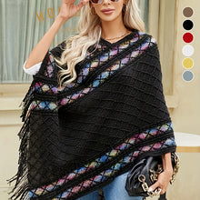 Load image into Gallery viewer, Women's Retro Pullover Tassel Shawl