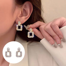 Load image into Gallery viewer, Moissanite Diamond Square Earrings