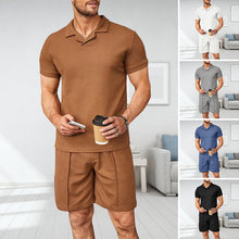 Load image into Gallery viewer, Men's V Neck Summer Casual Set