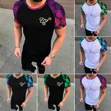 Load image into Gallery viewer, Men's Fashion Sports Fitness Color Matching Short-sleeved T-shirt