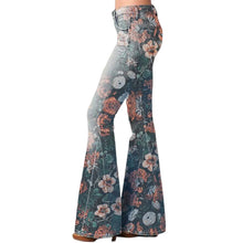 Load image into Gallery viewer, Women's Stylish Floral Print Flared Pants