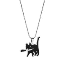 Load image into Gallery viewer, Black Knifecat Necklace